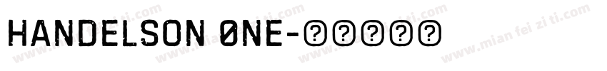 Handelson 0ne字体转换
